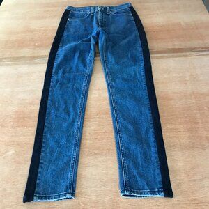 Rag & Bone Mazie Jeans Women 25 Blue Mid Rise Double Indigo Dark Wash 16285
